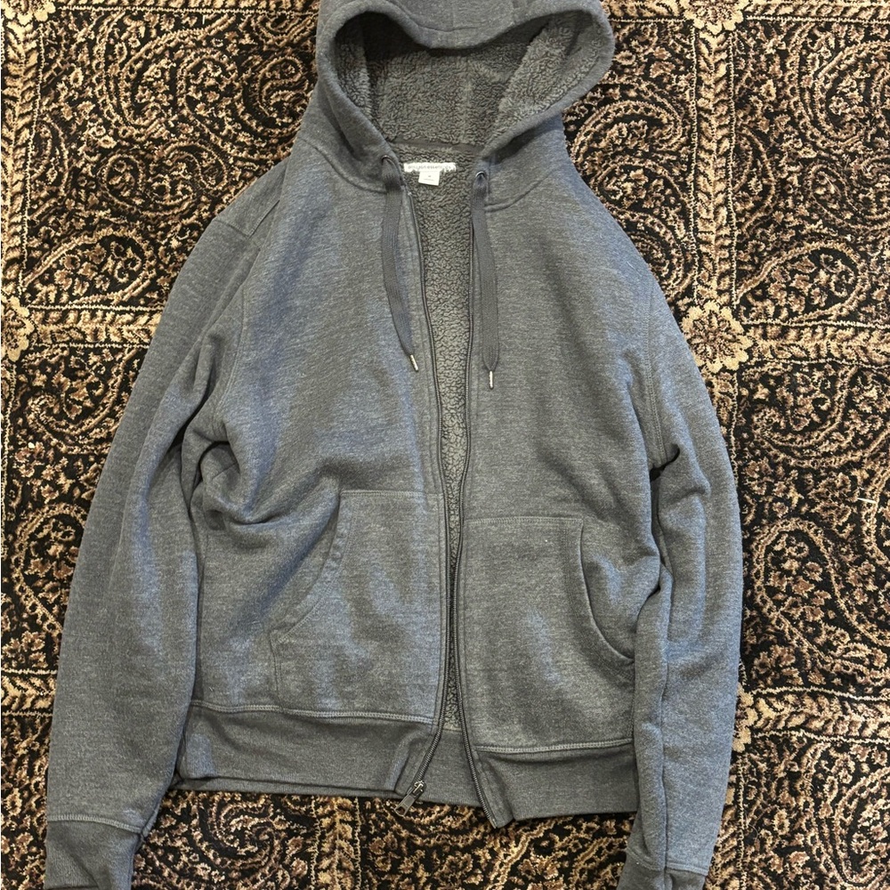 Gray Zip-Up Hoodie